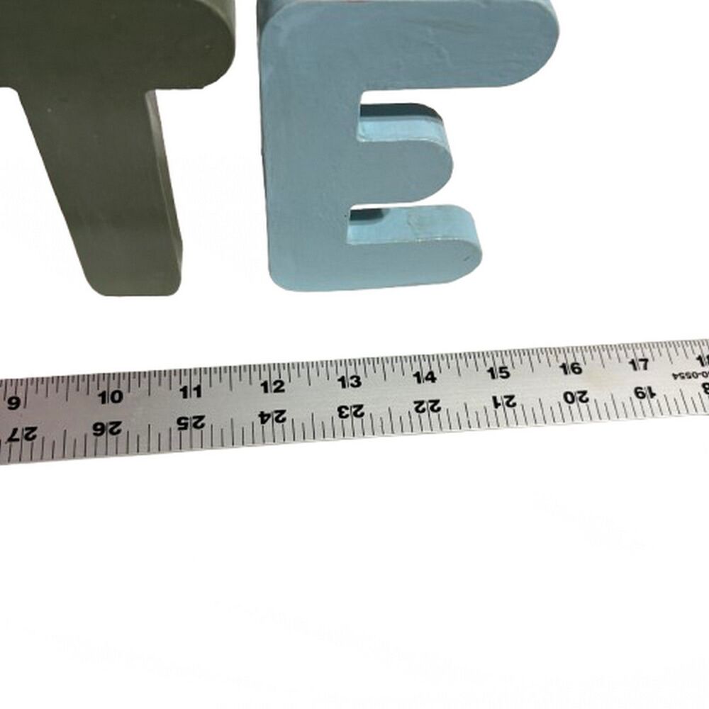 Wooden Letters Lettering "Write" Home Decor Desk Shelf Free Standing Multicolor - Picture 5 of 7